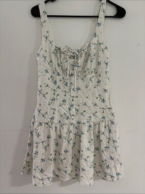 Wild Fable Sleeveless White Blue Floral  Sundress size Small NWT
